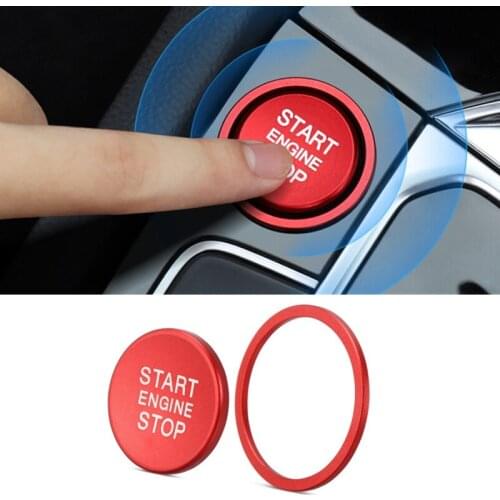 Aluminum Alloy Car Engine Start Stop Button Ring Cover Trim For VW for Volkswagen Jetta MK7 Passat B8 Tiguan Touran Magotan