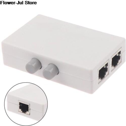 Mini 2 Port RJ45 RJ-45 Network Switch Ethernet Network Box Switcher Dual 2 Way Port Manual Sharing Switch Adapter HUB 2021
