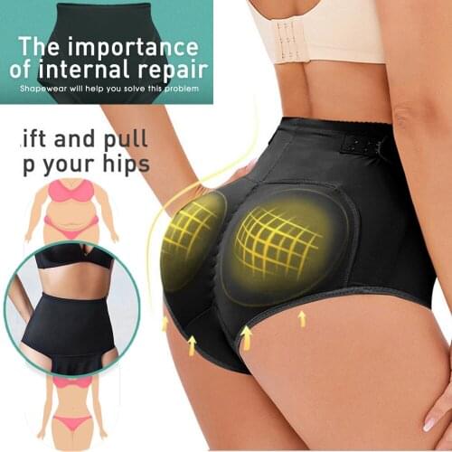 Womens Tummy Control Abdomen buttoning Adjustable Body Shaper Padded Panties Hip Enhancer Lingerie Butt Lifter Tummy Shaper