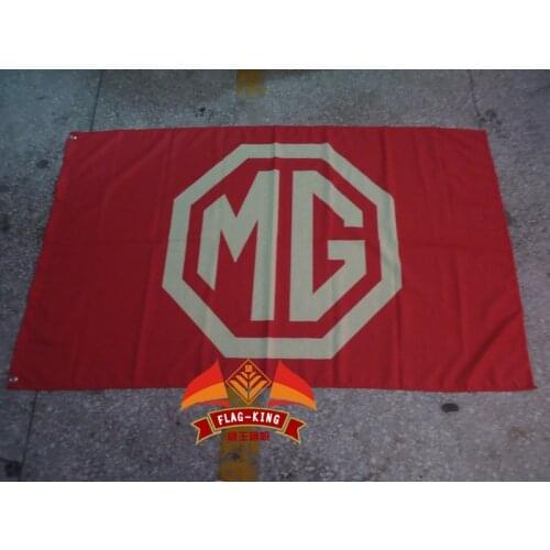 MG red Flag ,3x 5ft Polyester, MG red banner