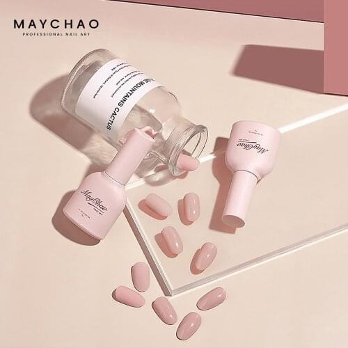 MAYCHAO 12ml Multifunction Pink Bottle Set Gel Nail Polish Kit Manicure Glue Polish Top Coat Soak Off UV Gel Art Nail Varnish