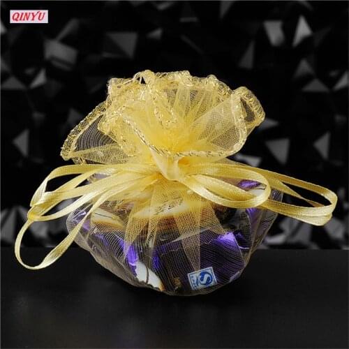 26CM Gauze Element Organza Bags Sequined net sandbags Christmas candy Gifts packaging Pouches Wedding party decorations 6z