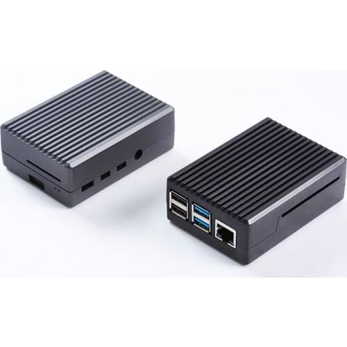 Aluminum Alloy Metal Case Cooling Heatsinks Black Silver Fit For Raspberry Pi 4 Metal Enclosure Protective Box Shell Case