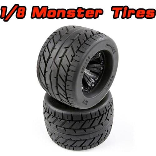 ROFUN 1/8 RC Remote Control Model Cars Monster Bigfoot Flat Sports Tire Road Tires Wheel 17mm Adapter Modified Parts