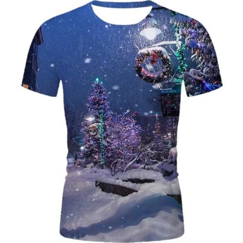 New summer fashion new 3DT shirt printing pattern mens short sleeves trend casual T-shirt top fashion cartoon cartoon clothing