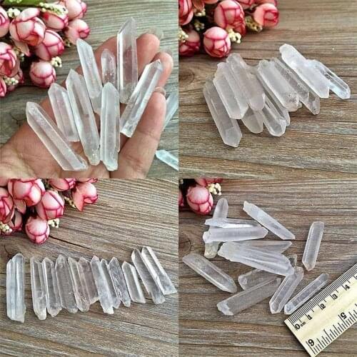 Wholesale natural transparent white crystal rod polishing decorative energy natural healing crystal
