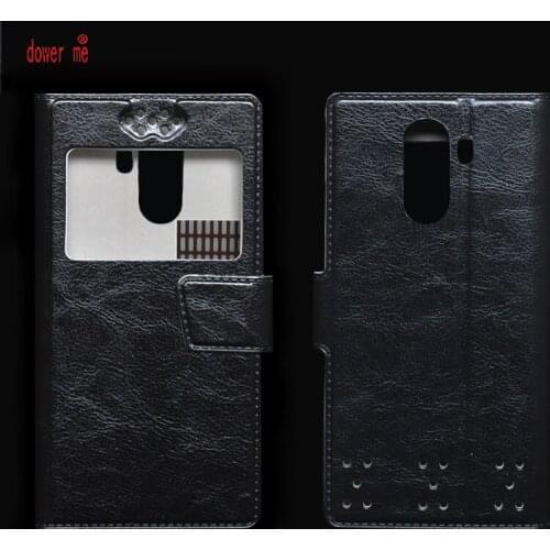 Dower me Hot Sale Single View Window Flip PU Leather Case Cover For DEXP G355 5.45" Smart Phone