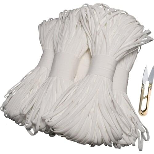 50m/roll 5mm Soft Elastic Band For Masks Rubber Bands DIY mask strap Accessories white black