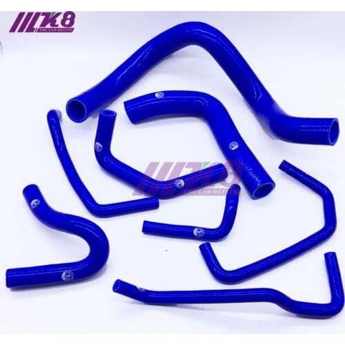 Silicone Radiator Hose For Mazda mx-5 nb 1800cc 1998-2004 red/blue/black 8 PCS