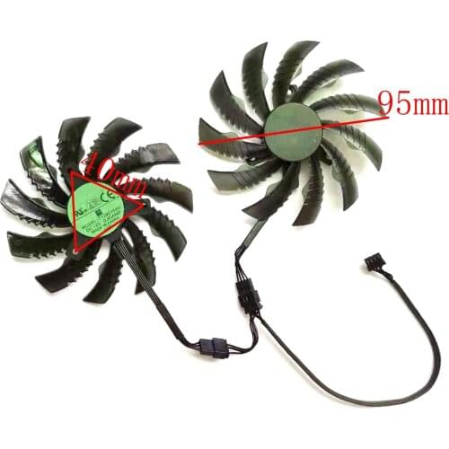 T129215SU PLD10010S12H 2pcs/lot 95mm 4pin for Gigabyte GTX1660 RTX2060 RTX2070 graphics card fan
