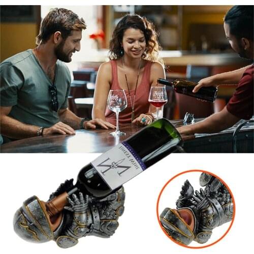 Ancient Knight Wine Bottle Holder Stylish Vintage Rack Accessories Creative Home Bar Red Wine Rack Kitchen Tools Ornaments