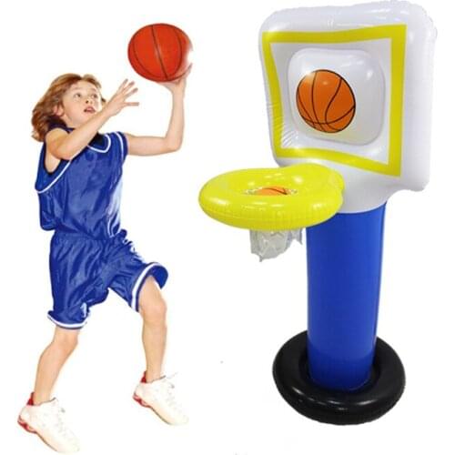 Funny Small-sized Family Basketball Stand Inflatable Summer Cool Amusement Equipment Children Yard Sports Props Family Accompany