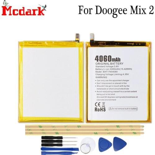 Mcdark For Doogee MIX 2 Battery Replacement High Quality Large Capacity 4060mAh Back Up Bateria For Doogee MIX 2 SmartPhone