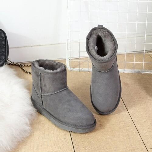 Classic 2020 Women Shoes Waterproof Nature Fur Wool Real Sheepskin Leather Classic Snow Boots Genuine Sheepskin Women Boots