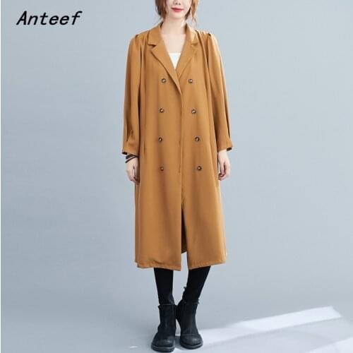 Long sleeve vintage for women casual loose spring autumn blazer dress elegant clothes 2021 ladies dresses