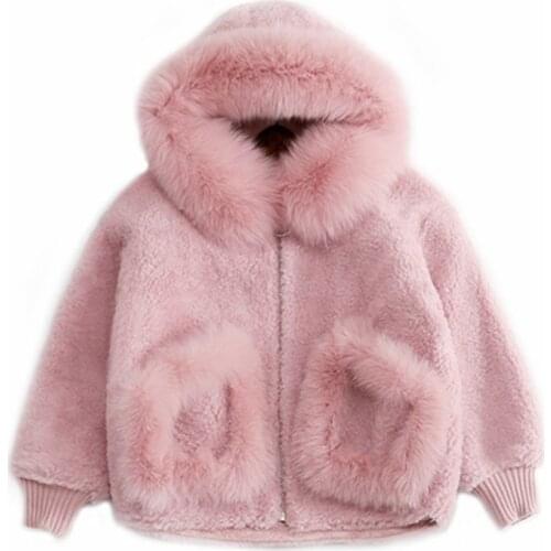 Female New Winter Hooded Faux Fur coat Women Fashion Large size Loose Fur coat Women Solid color Long sleeve Fur coat