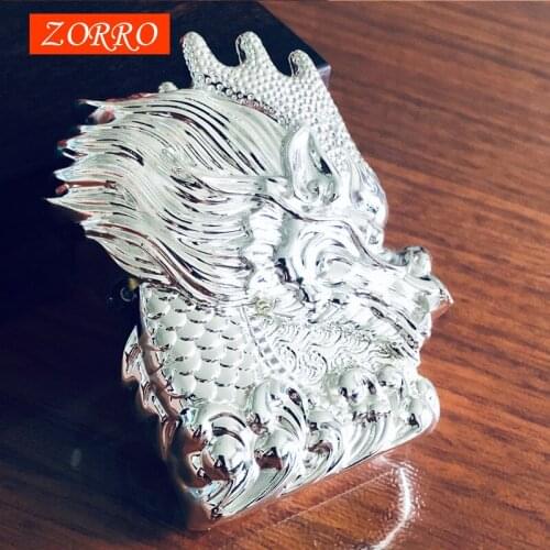 Zorro New High Quality Brass Classic Kerosene Lighter Windproof Mens Smoking Lighter Accessories Gadget Mens Gift