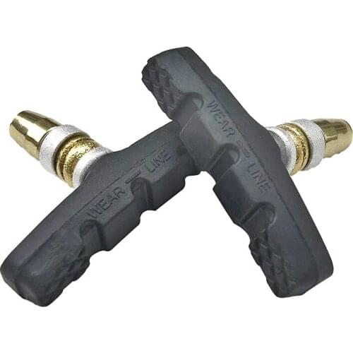 1 Pair Bicycle Brake Pad Cycling Bike Braking V-Brake Holder Shoes Rubber Pads Blocks Durable Parts BR-159V