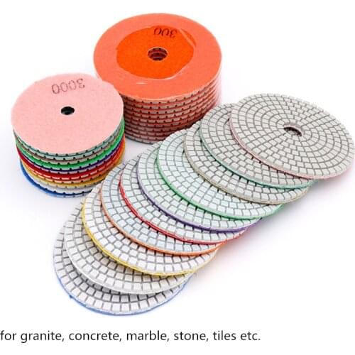 1PC diamond Polishing Pads 10cm 4 Inch Wet/Dry Polish Grinding Wheels Pad For granite concrete marble Durable
