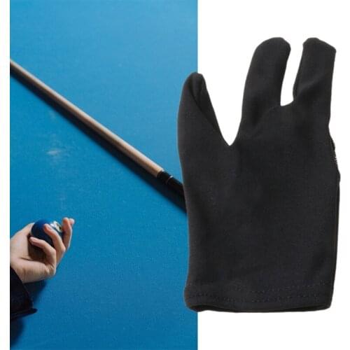 1pc Black Cue Billiard Pool Shooters 3 Fingers Gloves