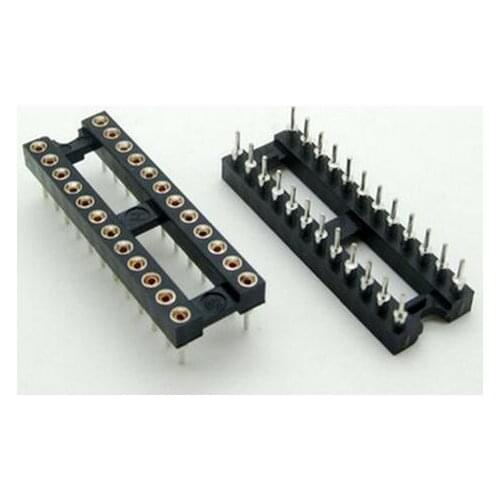 10PCS 24 Pin Round DIP IC Socket Adapter Narrow 24Pin Pitch 2.54mm Connector