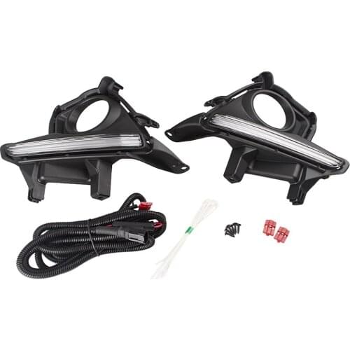 2Pcs Car Daytime Running Lights DRL Turn Signal Light Head Lamp For Toyota Highlander 2014 2015