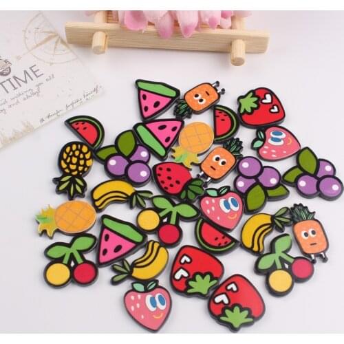 50pcs/lot kawaii planar resin fruits mix for kids hair resin cabochons accessories