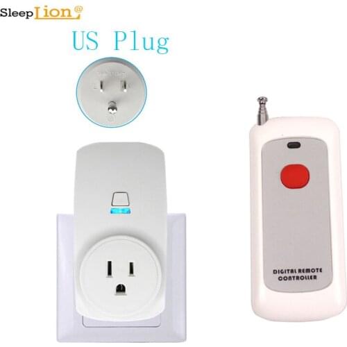 Slepplion Wireless Switch Socket 110V 220V US/EU/UK Standard Plug Outlet Remote Control Socket 433MHz