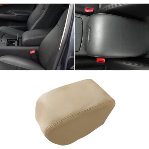 Beige Center Armrest Leather Cover For Infiniti G35 2002 2003 2004 2005 2006 2007 Central Armrest Box Panel Cover Sticker Trim