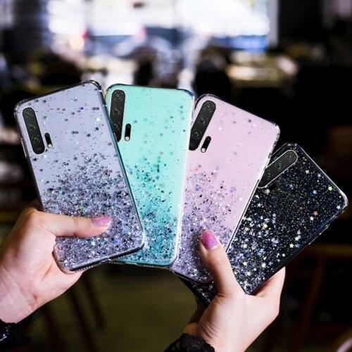 LSSoft Glitter TPU Smartphone Cover for Samsung A51S20 Plus Ultra A50 NOTE10 S10 Samsung A71Case for Samsung S8910plus Note20Pro