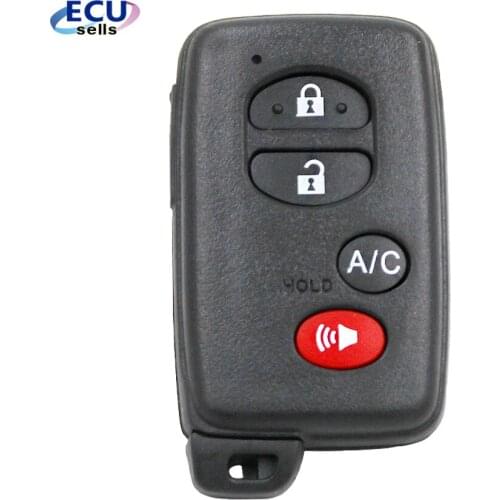 4 Button Remote Car Key Shell Case Fob for Toyota Prius Land Cruiser 4Runner With Insert small key with A/C Button