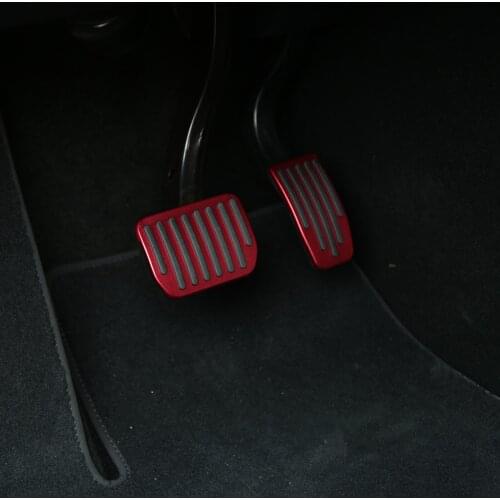 2Pcs Car Foot Pedal Pads Gas Pedal Brake Pedal Covers for Tesla Model 3/Y Brake Rest Pedal Cover Accessories Car Styling