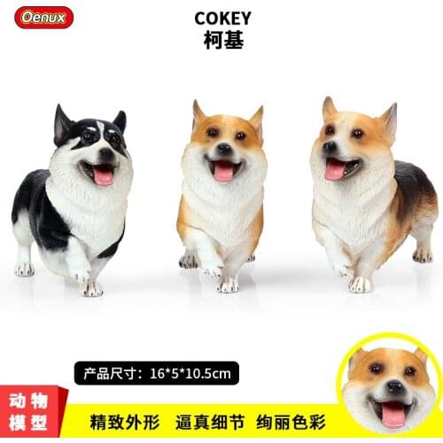 Children Realistic Animals Action & Toy Figures Lifelike Solid Corgi Kids Pet Models Home Animals Decor Ornament Christmas Gift