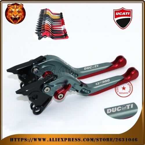 For DUCATI 996 998/B/S/R 748 750SS MTS1000SDS/DS MTS1100/S RED Moto Motorcycle Adjustable Folding Extendable Brake Clutch Leve