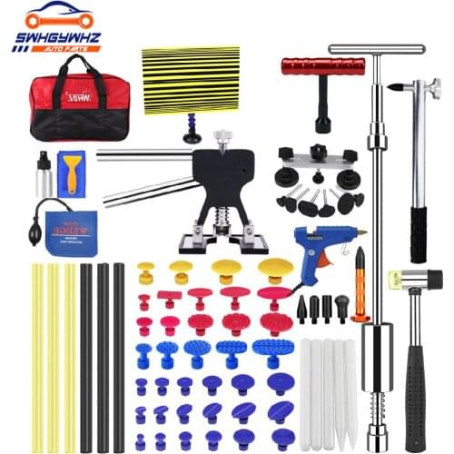 Paintless Dent Repair Tools Dent Removal Dent Puller Tool Kit Reflector Board Puller Tabs Glue Gun