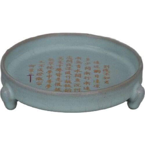 Collection: three legged ornaments of song Ru kiln