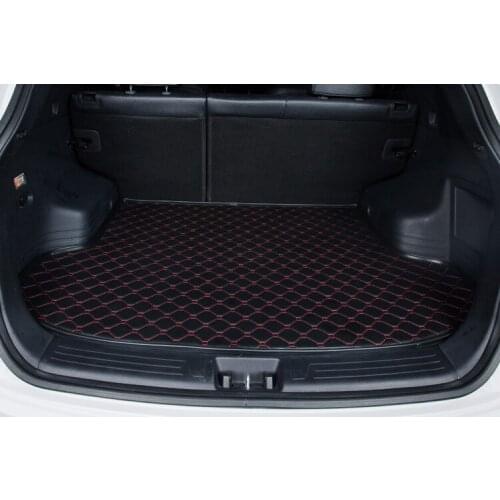 Myfmat new trunk mat car cargo liner pad leather customize for Cadillac CTS CT6 SRX DeVille Escalade SLS ATS-L/XTS free shipping