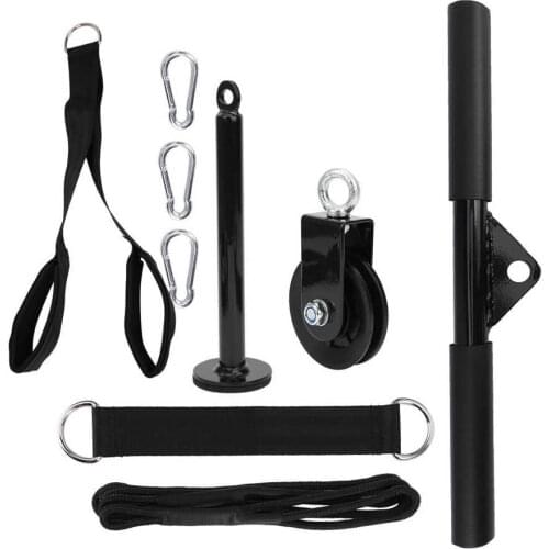 9Pcs/Set DIY Fitness Training Equipment Set Loading Pin Pull Triceps Training Pulldown Pulley Gym Fitness Forearm Trainer