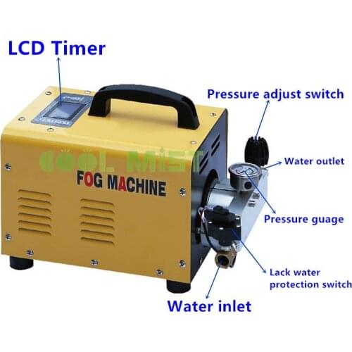 S360 High pressure 60bar fogging pump 0.5L fog machine with 10pcs nozzles 15M tubing for water mist spray system