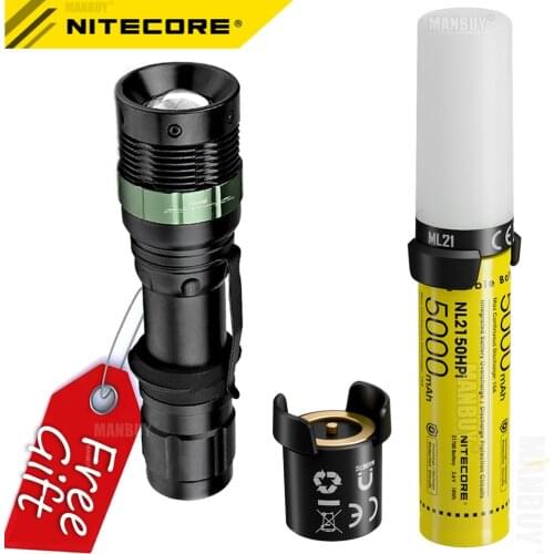 NITECORE 3 in1 21700 Intelligent Battery System NL2150HPi 5000mAh Rechargeable Battery+ MPB21 Powerbank+ML21 High CRI Flashlight