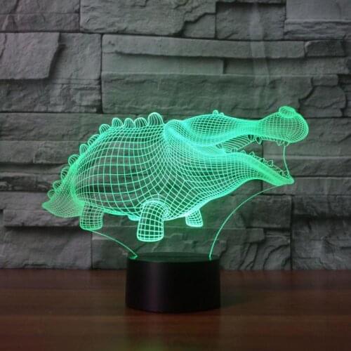 Abstraction Crocodile Nightlight Creative Product Bedside Led Night Light Childrens Room 7 color change Table Lamp