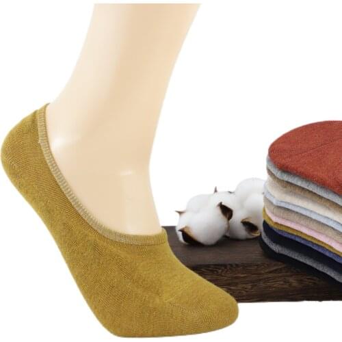 ZOYIKIO Brand 5 Pairs Womens Spring, Summer ,Autumn Invisible Socks Silicone Non-slip Socks Antibacterial Cotton Socks 90018832