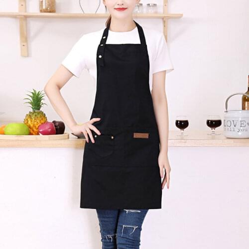 Newest Hot Cooking Kitchen Canvas Apron for Woman Men Chef Waiter Cafe Shop BBQ Hairdresser Aprons Bibs Kitchen Accessory