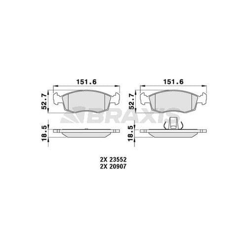 FRONT BRAKE BALATASI FIAT FIAT DOBLO SIENA STRADA FIAT PALIO 9948870