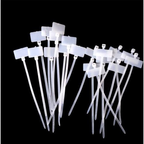 100Pcs/lot Plastic Nylon Mark Tags Label Sticker Cable Zip Ties Releasable Nylon Cable ties Wire Organiser Wholesale RJ45 RJ12