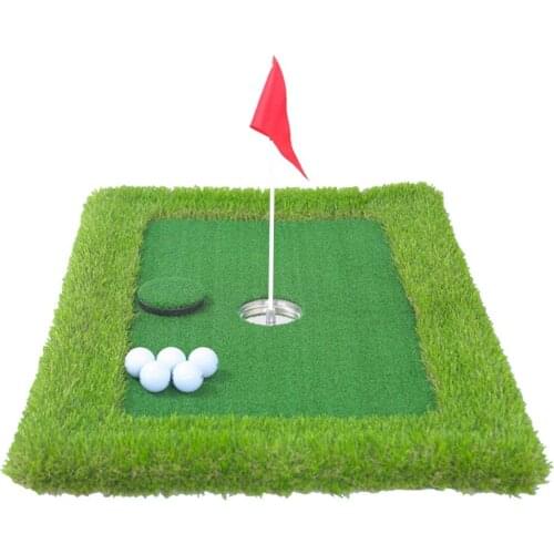 Floating Green Golf Mat Water Pool Flag Driving Artificial Turf Pool Golf Game Set Floating Golf Green With Other Accessories