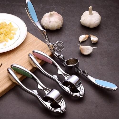 Zinc alloy garlic press manual large new garlic press manual garlic paste kitchen gadget creativity Color random