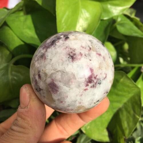 RUBELLITE Pink Tourmaline Crystal in Granite Sphere natural crystal reiki healing as a home decoration gift