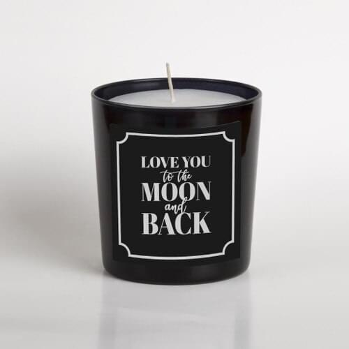Botega Love You To The Moon And Back Printed Glass Candle Fig Esanslı