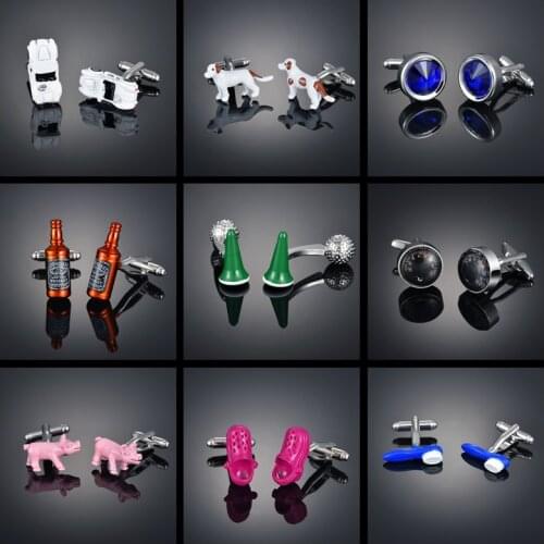 Light luxury shirt cufflink mens shirt cuff nail French animal button custom formal dress wedding bridegroom suit sleeve